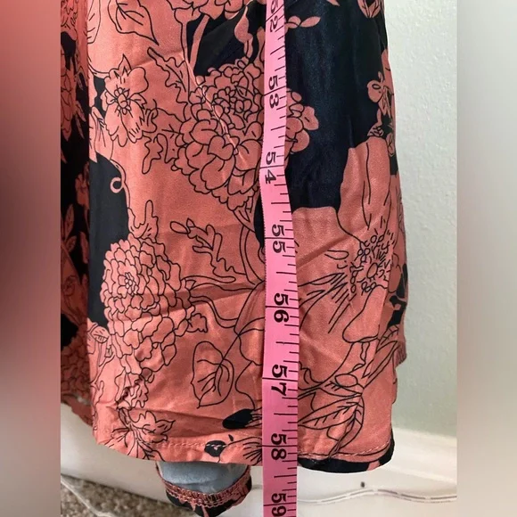 Lulus Tea Gardens Rusty Rose Floral Print Satin Maxi Dress - Picture 12 of 12